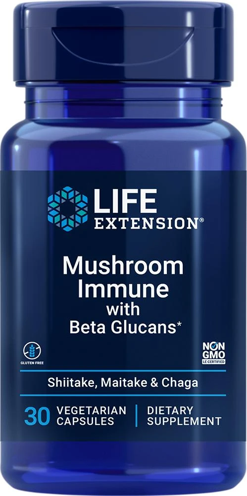 Life Extension Life Extension Mushroom Immune with Beta Glucans (30 capsules, Vegetarian) 1
