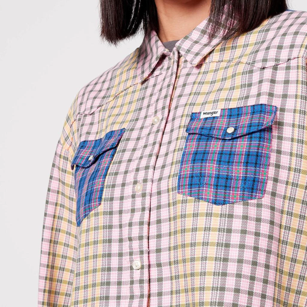 Wrangler Wrangler Patch Boxy Checked-Cotton Shirt 4