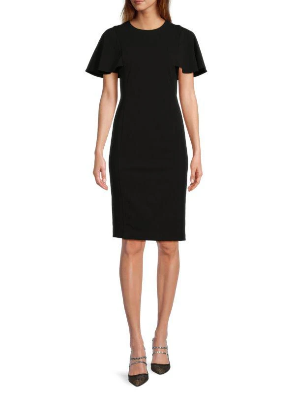 Calvin Klein Flutter Sleeve Sheath Dress 1