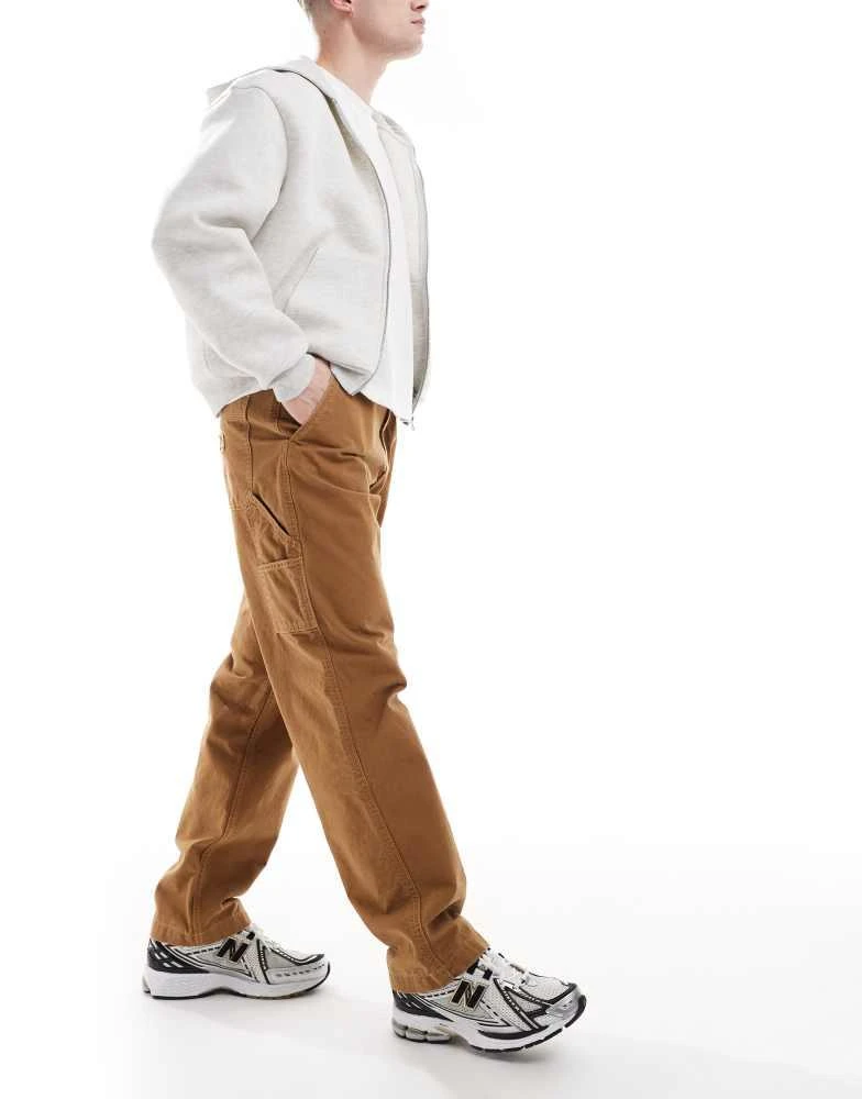 Timberland Timberland Washed canvas carpenter pant in dark wheat boot 1