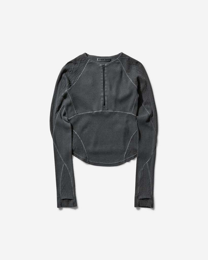 Hyein Seo Women's Half-Zip Raglan Top Charcoal