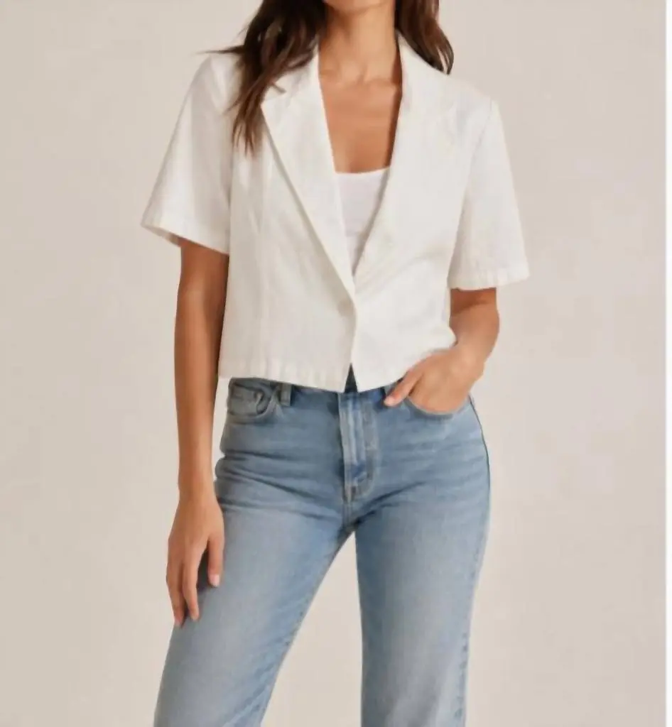J. Society J. Society - Twill Short Sleeve One Button Blazer