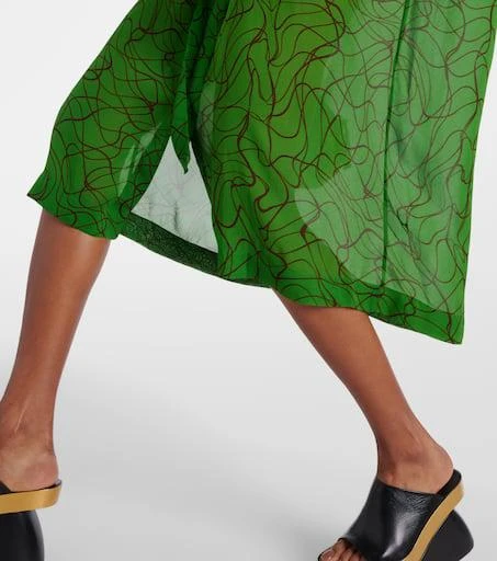 Dries Van Noten Printed georgette midi dress 5