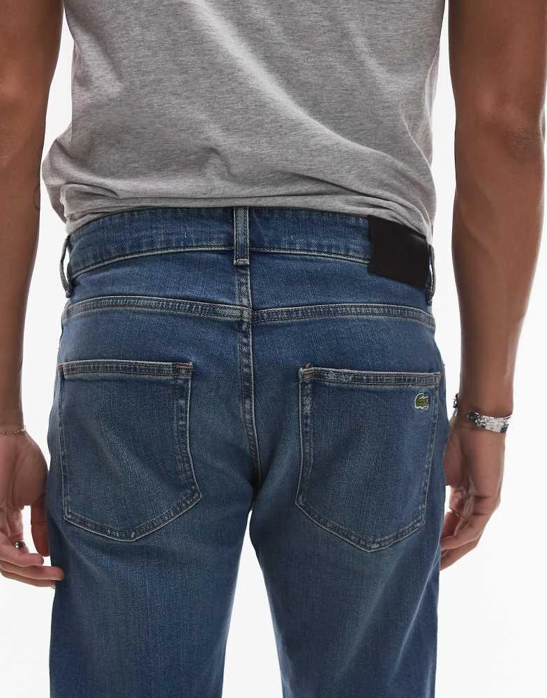 Lacoste Lacoste straight leg denim jeans in lightwash blue 3
