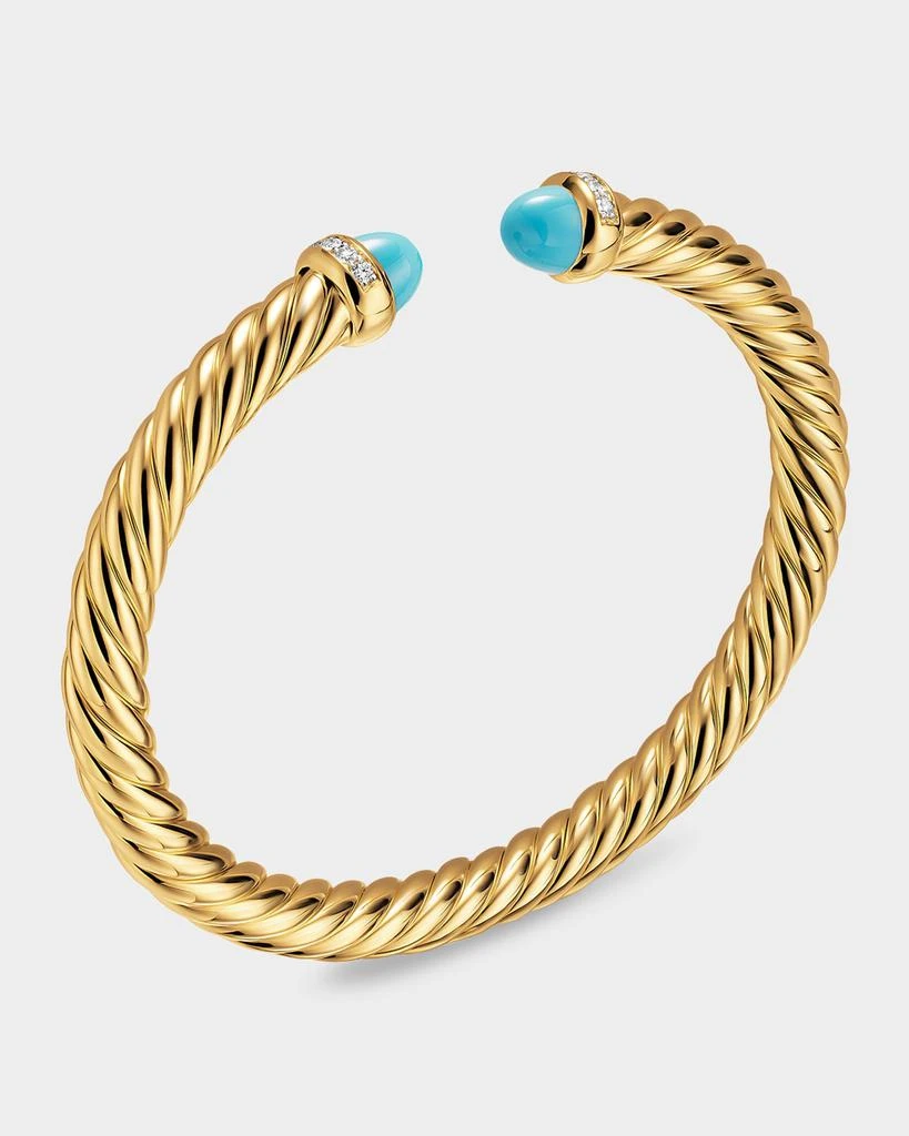 David Yurman Cablespira Flex Bracelet with Gemstones and Diamonds in 18K Gold, 6mm 3