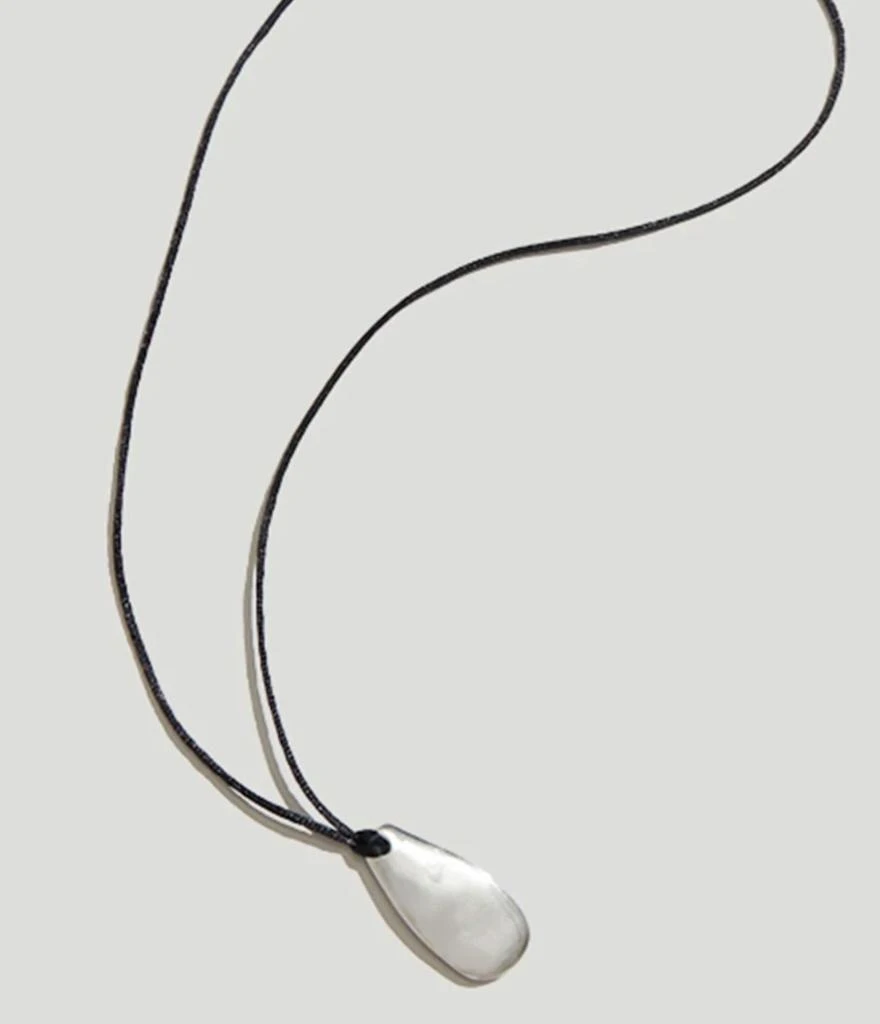 Maslo Jewelry Maslo Jewelry - Women
s Large Pebble Pendant Cord Necklace
