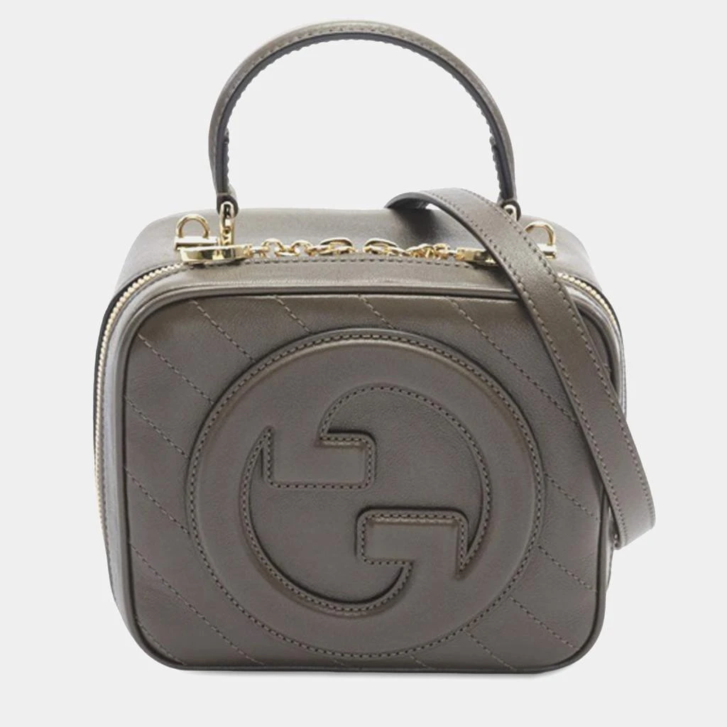 Gucci Gucci Sakai Be Green Calfskin Diagonal Stitched Blondie Top Handle Bag  1