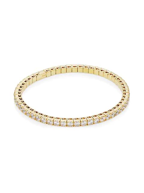 Adriana Orsini Daytime 18K-Gold-Plated & Cubic Zirconia Stretch Tennis Bracelet