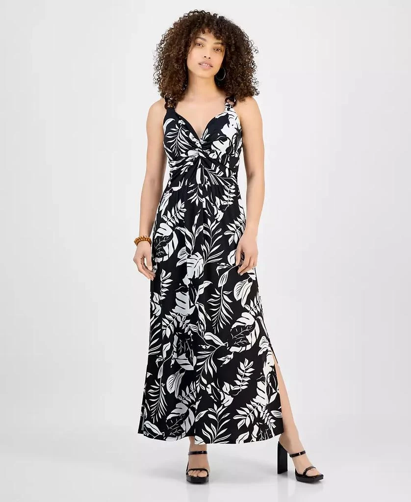 short sleeve cotton maxi dress LORYN® V-Neck Ruffle Maxi Dress — Short Sleeve A-Line Cotton Dress for Women