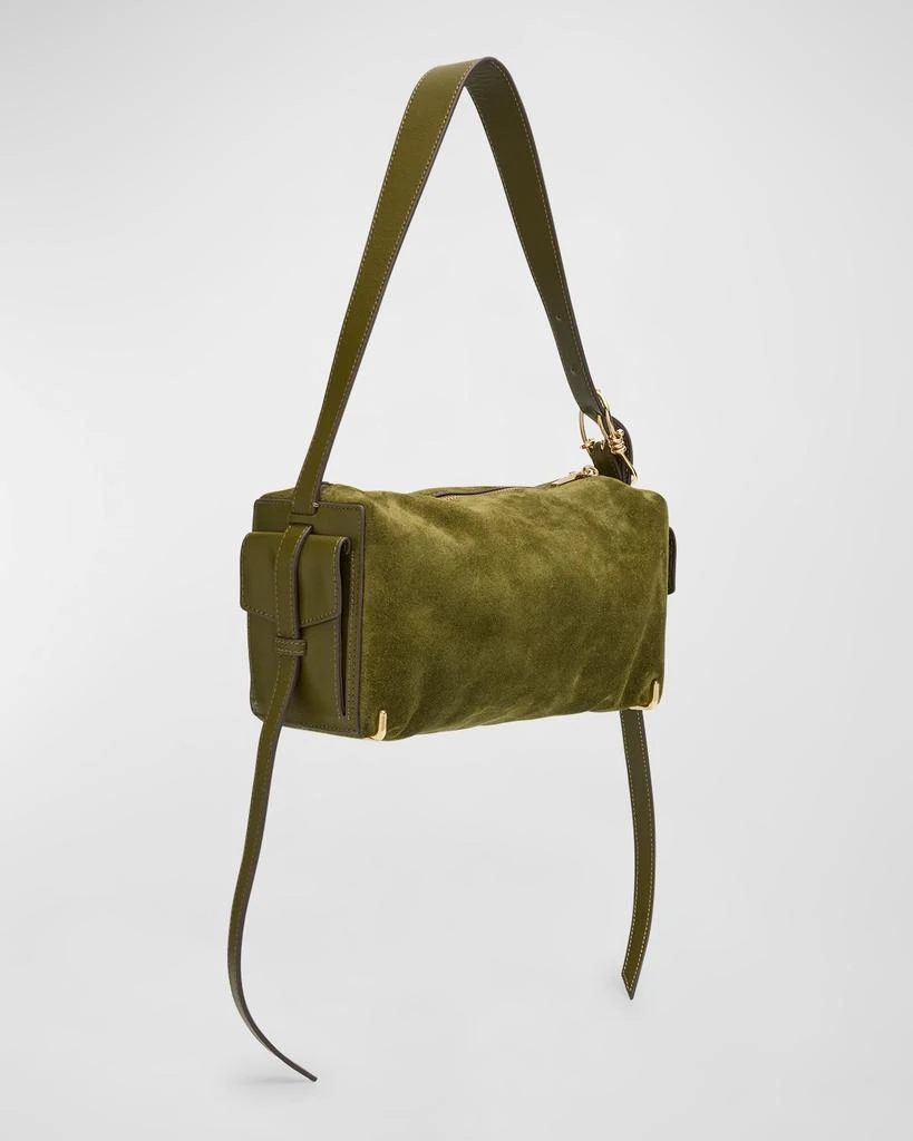 Cult Gaia Natasha Zip Suede & Leather Shoulder Bag 6