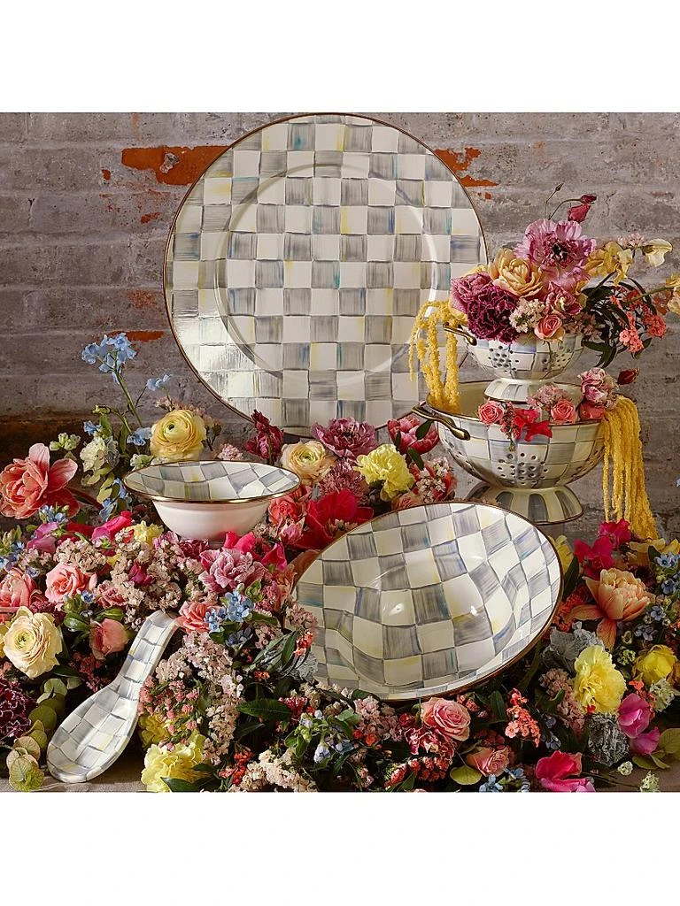 MacKenzie-Childs Sterling Check Enamel Serving Platter 3