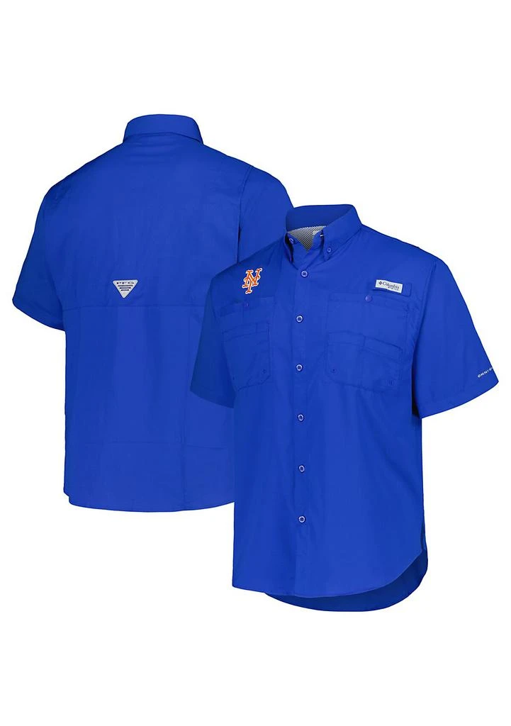 Columbia MLB New York Mets Tamiami Omni-Shade Button-Down Shirt