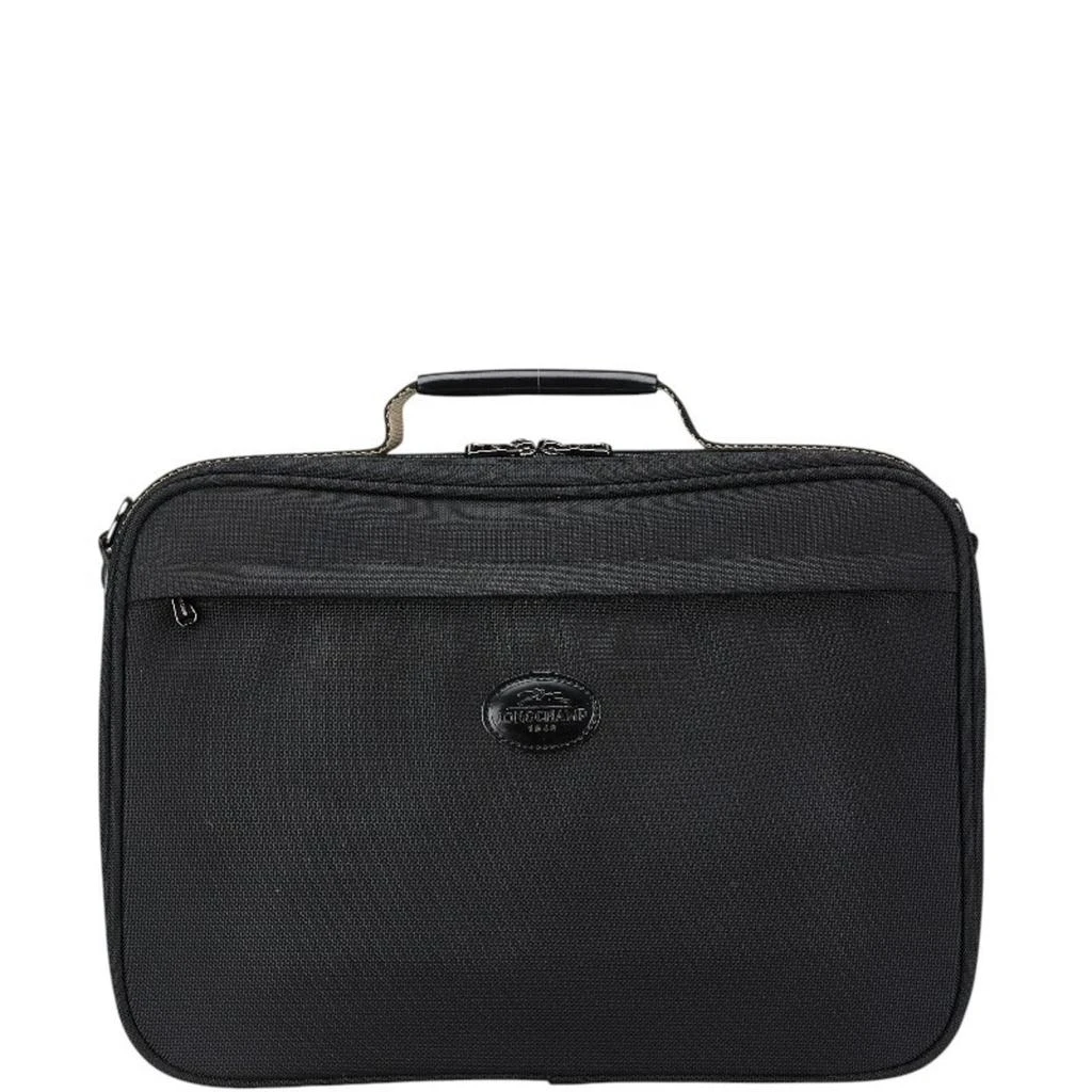 Longchamp Canvas Leather Briefcase (Pre-Owned) 1