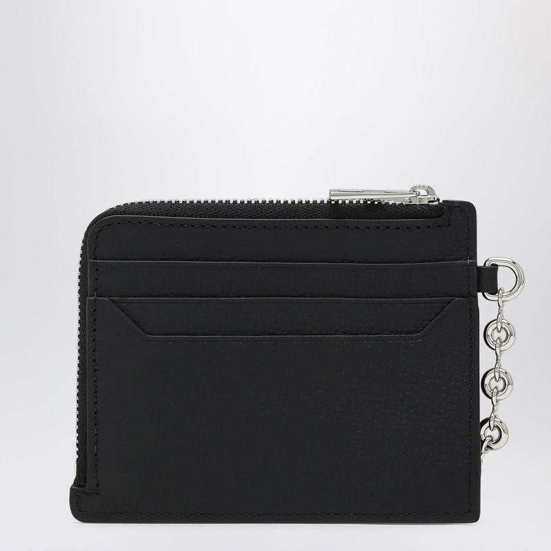 Loewe Anagram card holder black with chain