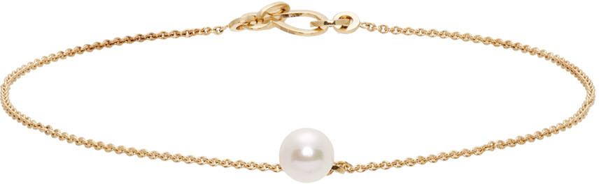 Sophie Bille Brahe Gold Akoya Pearl Palme De Pied Anklet