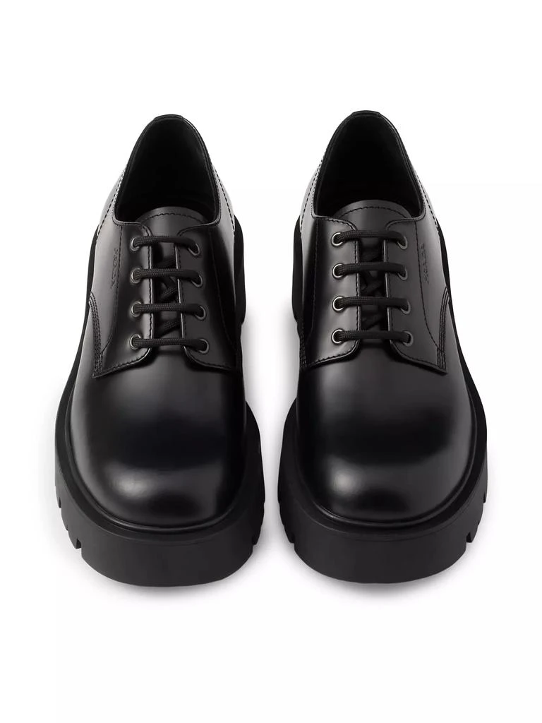 Prada Brushed Leather Derby Shoes 3