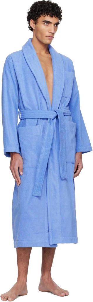 Tekla Blue Terry Classic Bathrobe 4