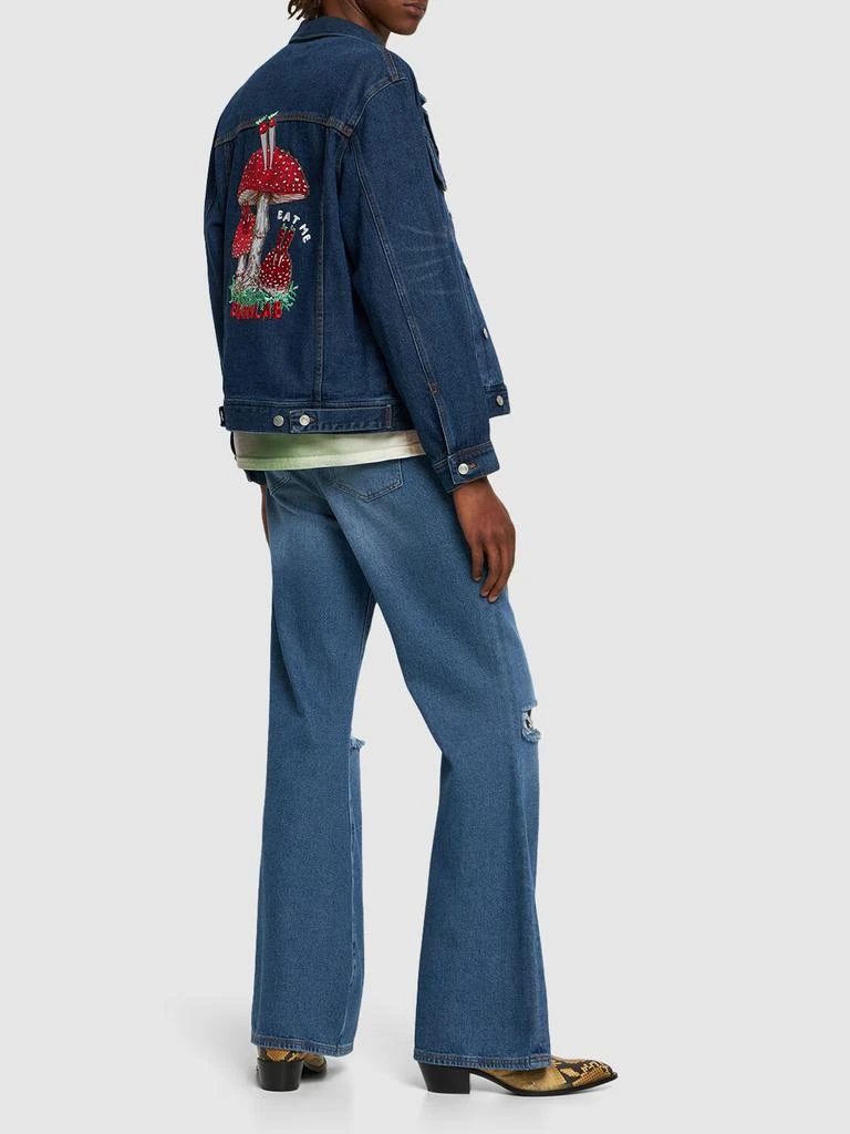 EGONLAB Eat Me Embroidered Cotton Denim Jacket 4