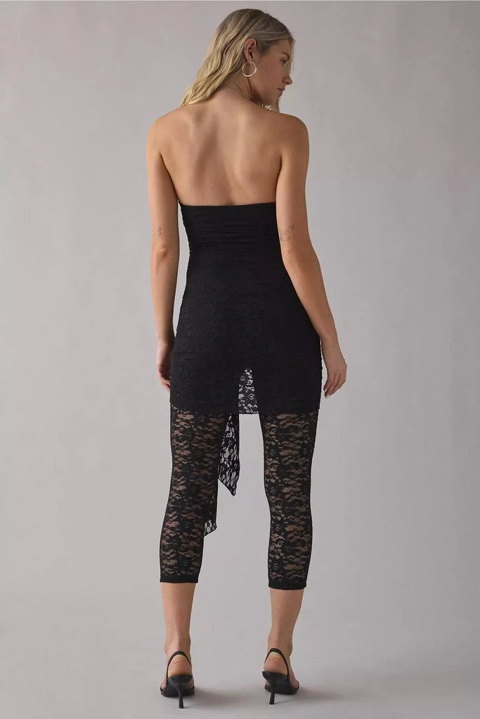 Urban Outfitters UO One More Chance Semi-Sheer Lace Asymmetric Knot-Front Catsuit 4