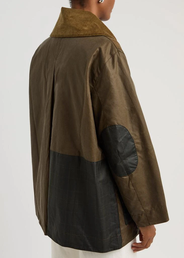 Barbour X Ganni Duffle panelled waxed cotton coat 3