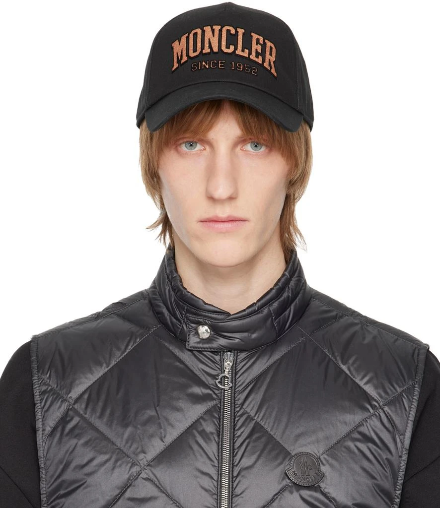 Moncler Black Glittered Baseball Cap 1