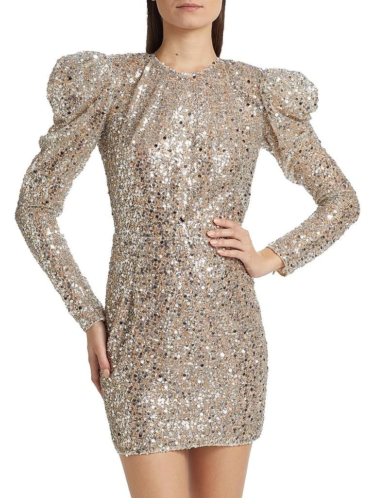 BRONX AND BANCO Tessa Metallic Sequin Minidress 3
