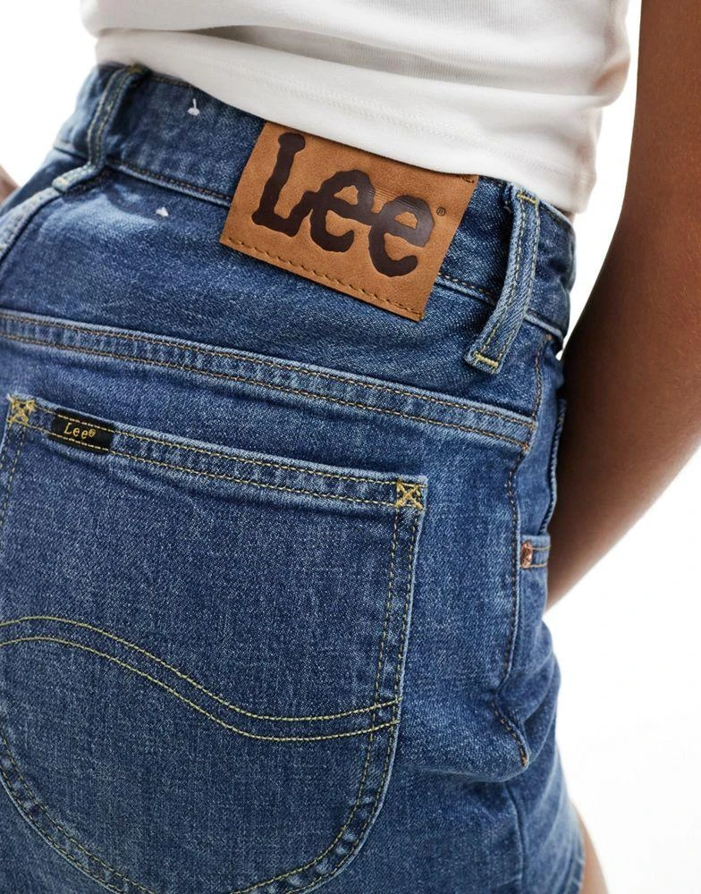 LEE Lee Rider denim shorts in mid blue 3