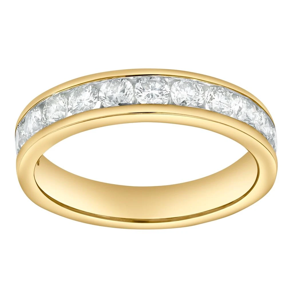 LuvMyJewelry Celvyn 1.00 Ct Natural Diamond Band 14K Gold Ring