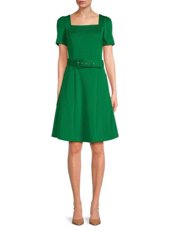Donna Ricco Belted Fit & Flare Dress 1