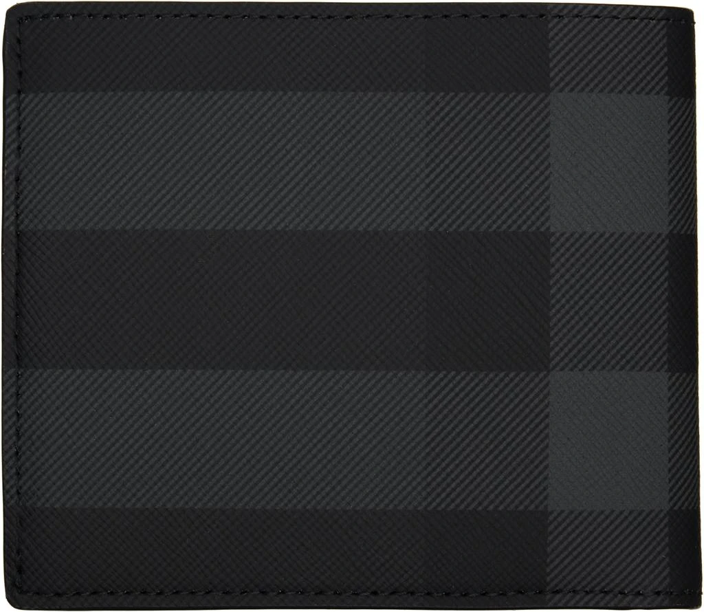 Burberry Black
Gray Check Slim Bifold Wallet 2