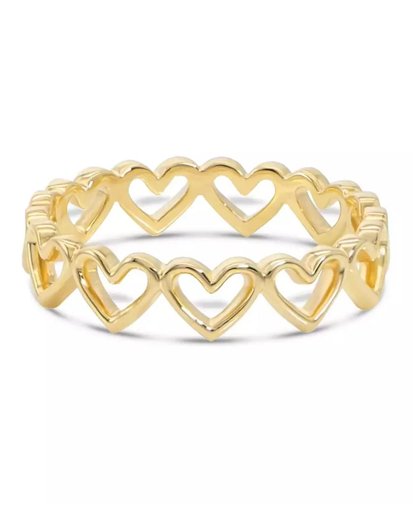 DEVATA Sweet Heart Ring in 14K Gold, Size 8, approx. 2.5 grams.