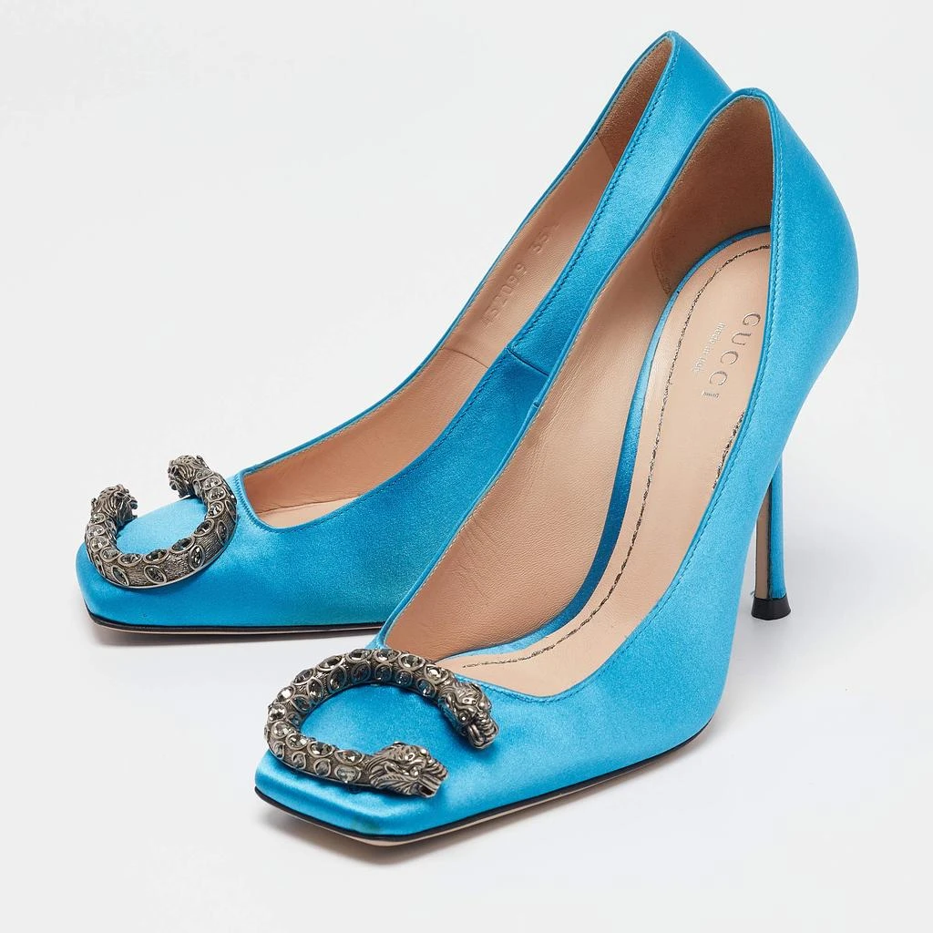 Gucci Gucci Blue Satin Dionysus Pumps Size 35.5 2