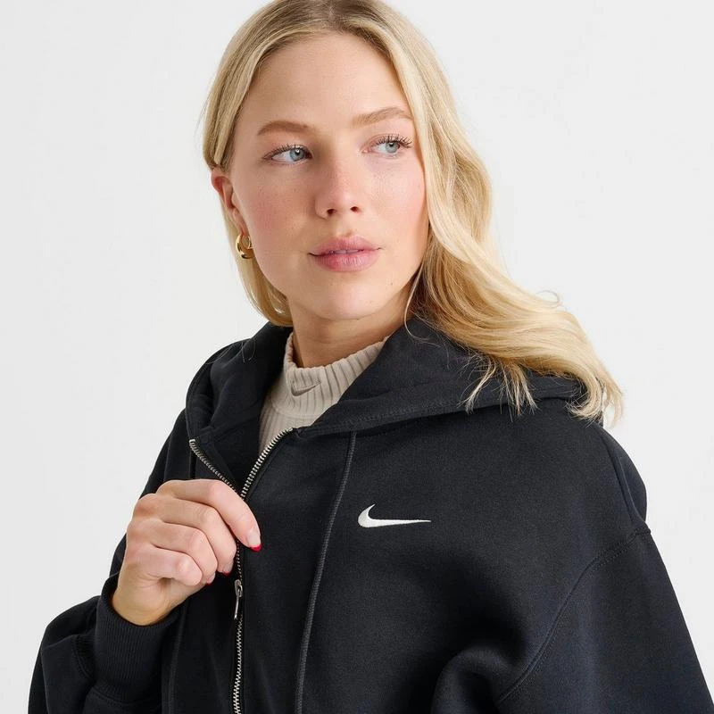 NIKE Women's Nike Sportswear Phoenix Fleece Crop Full-Zip Hoodie 5