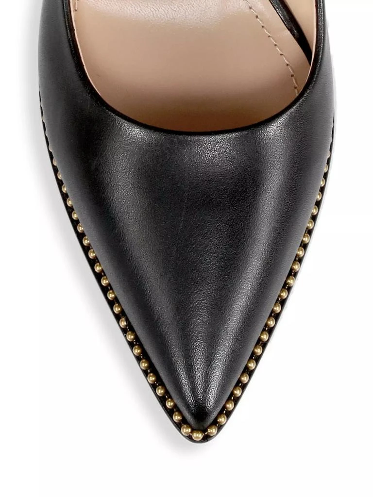 Coach Waverly Bead-Trim Leather Pumps 4