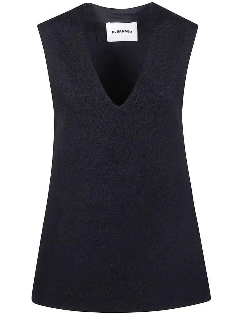 Jil Sander Jil Sander Sleeveless V-Neck Top from Cettire