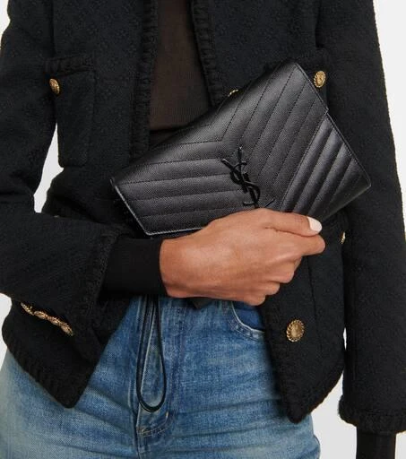 Yves Saint Laurent Cassandre matelassé leather clutch 2