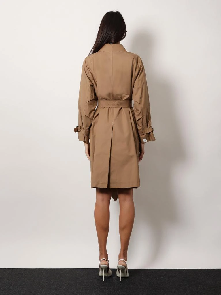 MAX MARA THE CUBE Cotton blend c trench with leather buckles 3