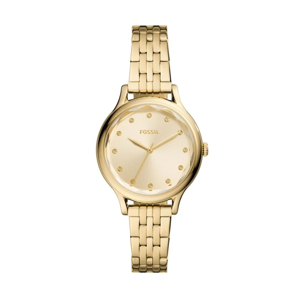 Fossil Fossil Outlet Women's Laney Three-Hand, Gold-Tone Stainless Steel Watch 1