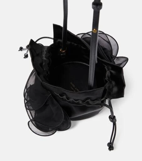 Magda Butrym Magda Small floral-appliqué silk bucket bag 3