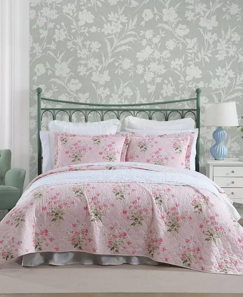 Laura Ashley Veronicas Bouquet Reversible 2 Piece Quilt Set