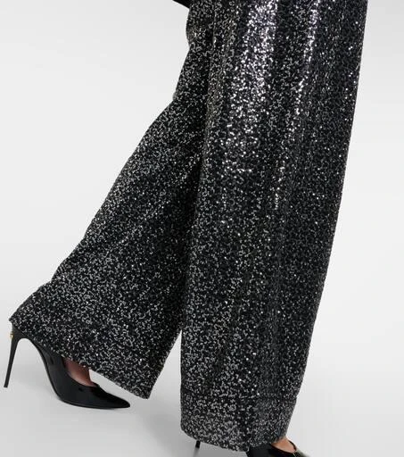 Dolce 
Gabbana Sequined high-rise wide-leg pants 5