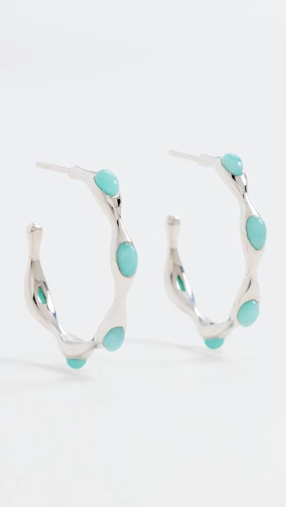 Missoma Magma Gemstone Medium Hoop Earrings 1
