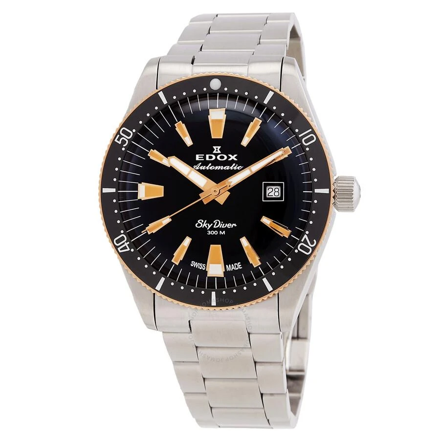 Edox Skydiver Automatic Black Dial Men's Watch 80126 357RNM NIRB 1