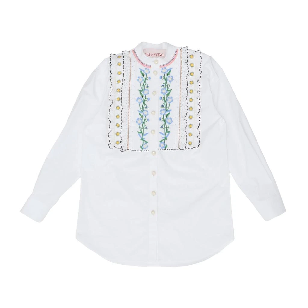 Valentino Valentino Floral Patterned Ruffled Shirt 1
