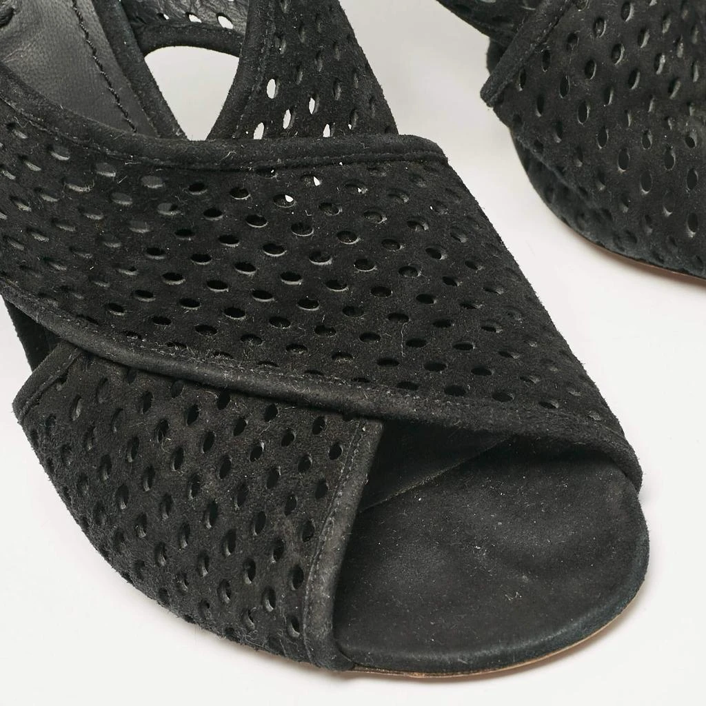 Louis Vuitton Louis Vuitton Black Suede Open Toe Slingback Sandals Size 41 7