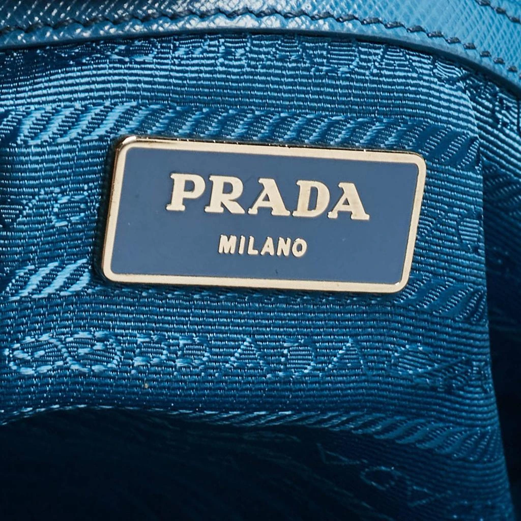 Prada Prada Blue Saffiano Lux Leather Large Double Zip Tote 20