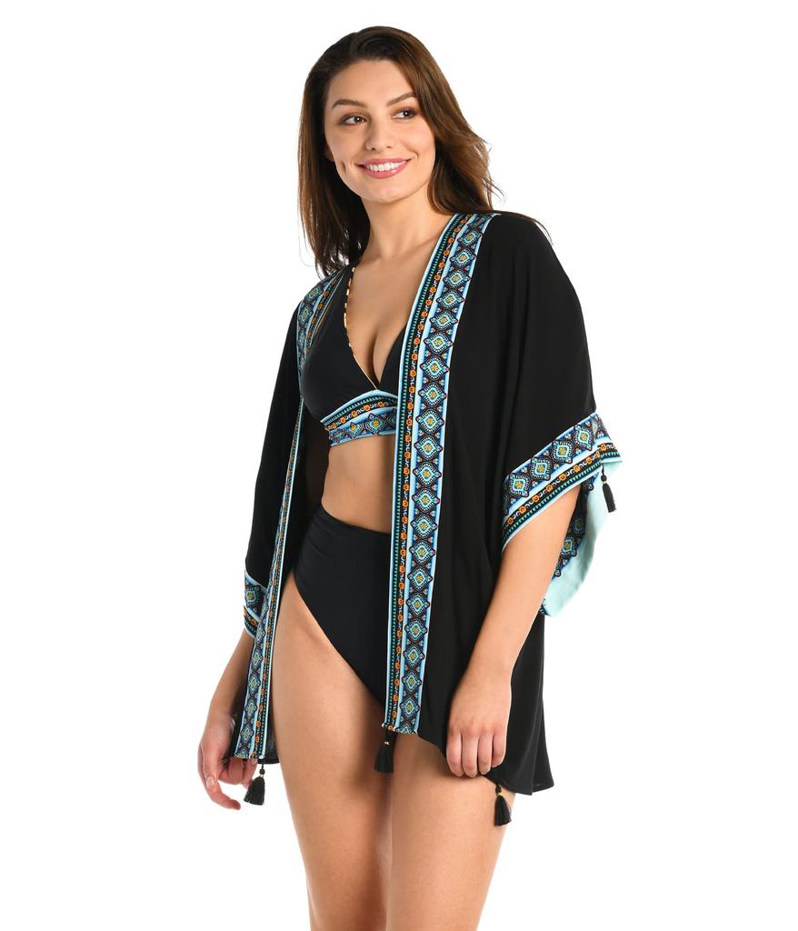 La Blanca Running Wild Open Front Kimono