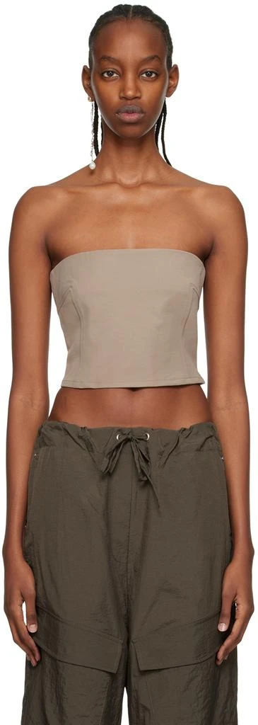 Paris Georgia SSENSE Work Capsule – Taupe Audrey Tube Top 1
