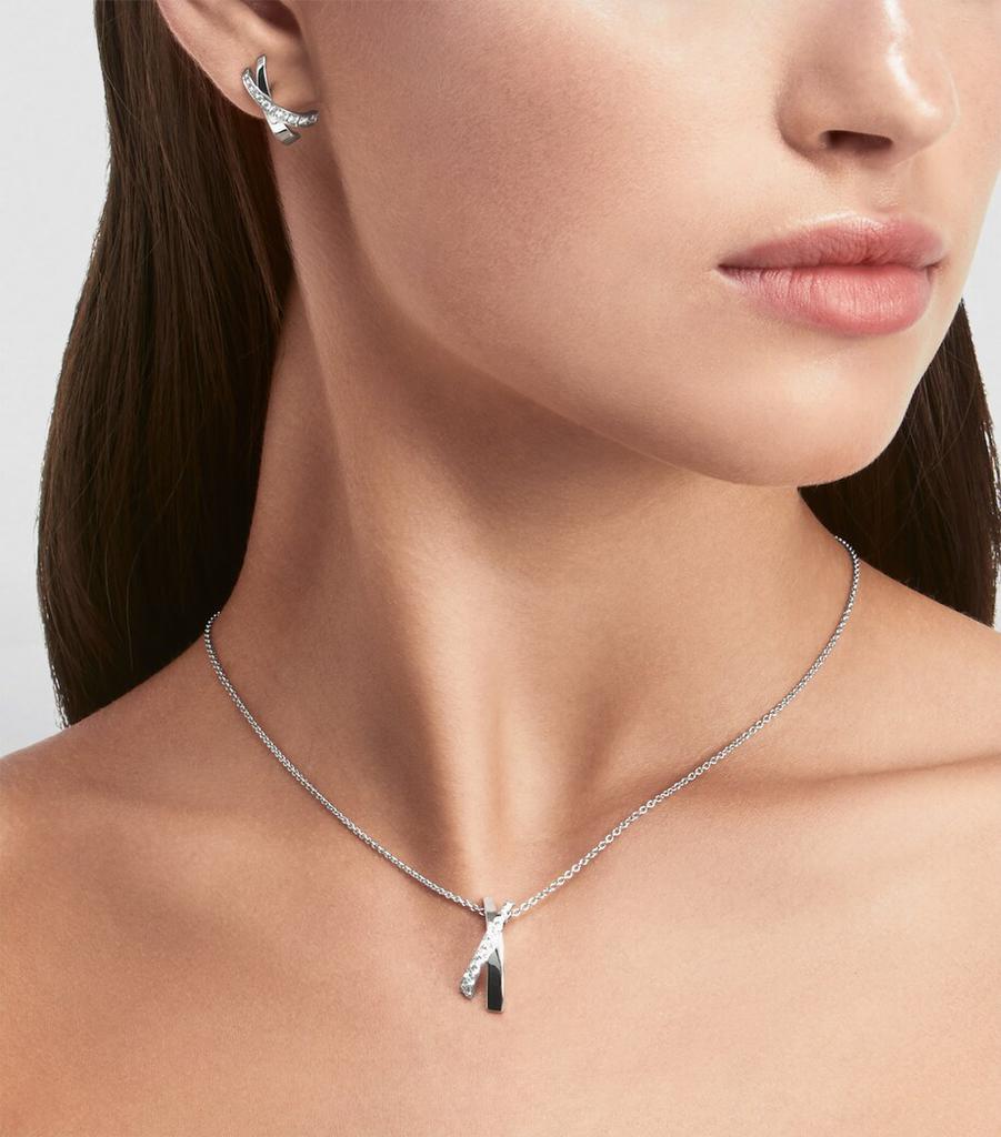 Graff White Gold and Diamond Kiss Necklace