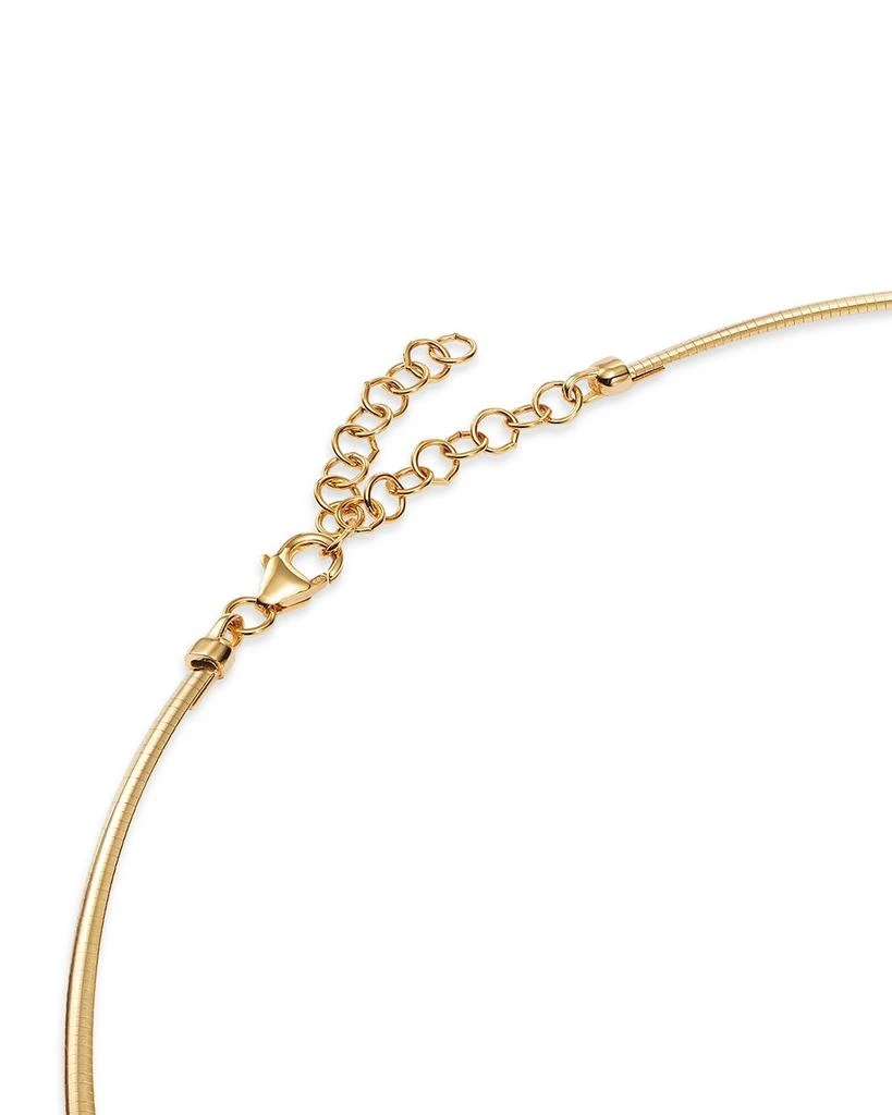 Alberto Amati 14K Yellow Gold Diamond Omega Link Collar Necklace, 16-18" 4